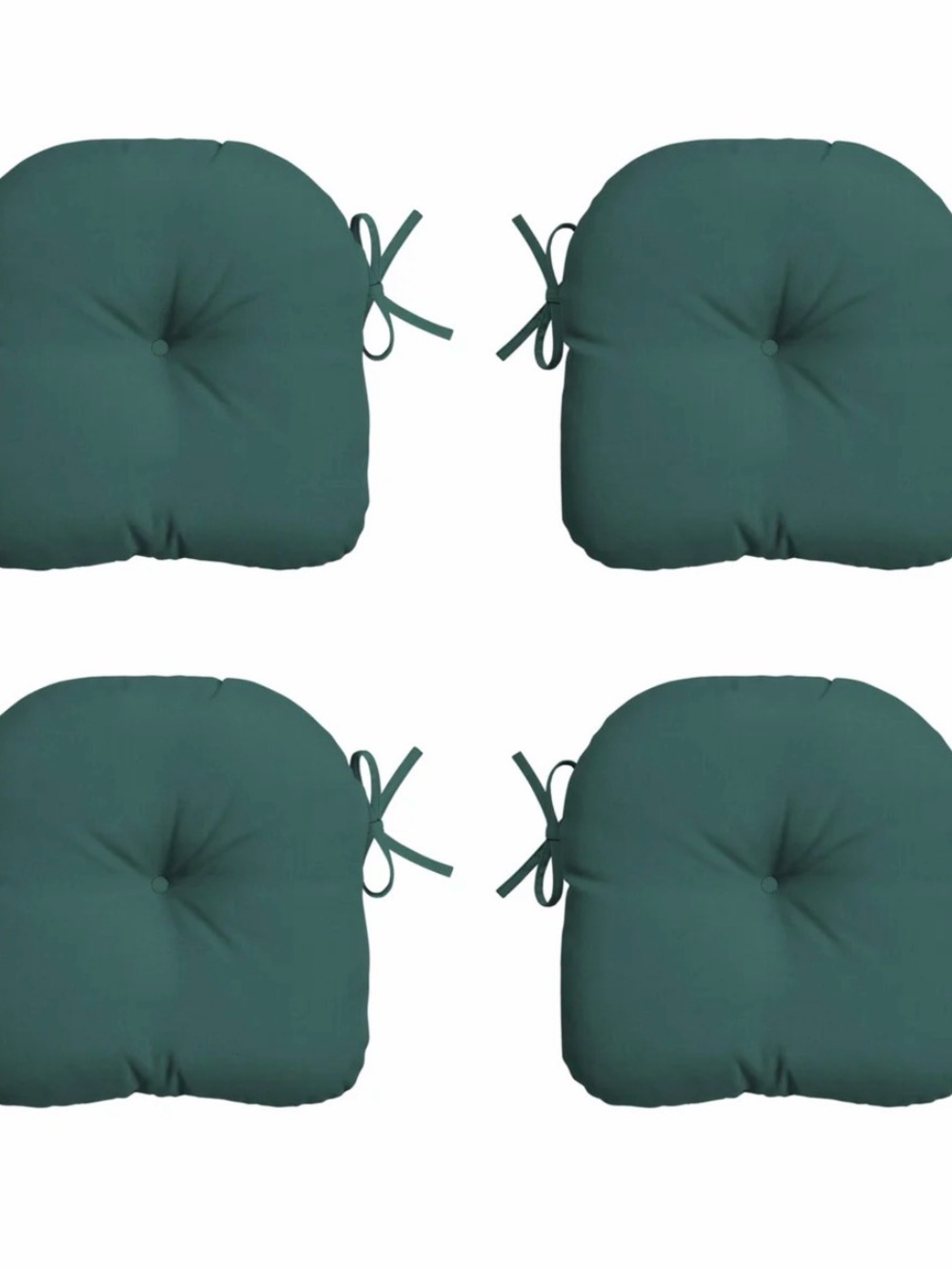 Arden teal  Chair Seat outdoor Cushions - Set of 4 14.5x15